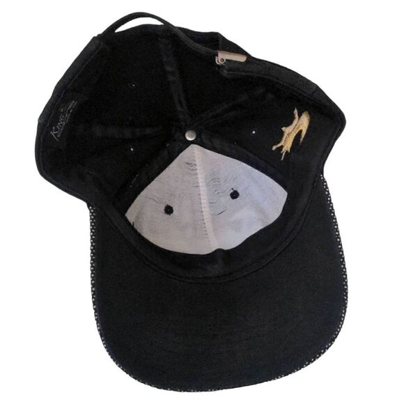 King Cobra Adjustable‎ Strapback Dad Gold Hat Cap Made In USA Vintage 90s Black - Picture 4 of 6